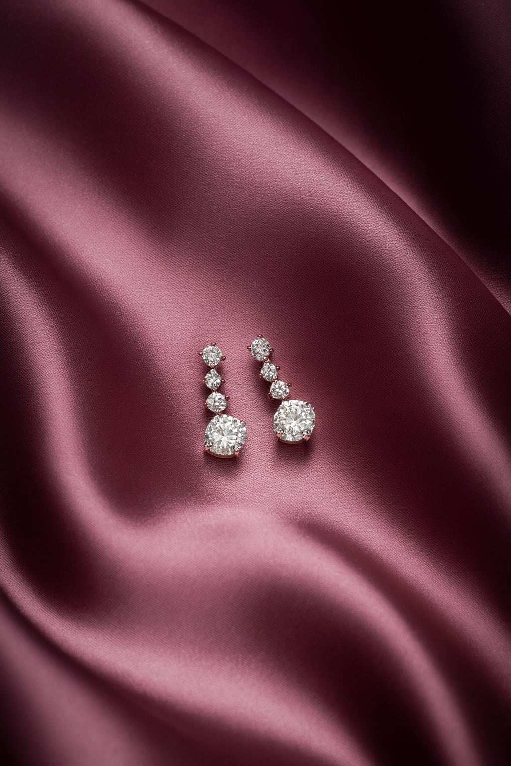 Aria Graduated Diamond Drop Earrings
