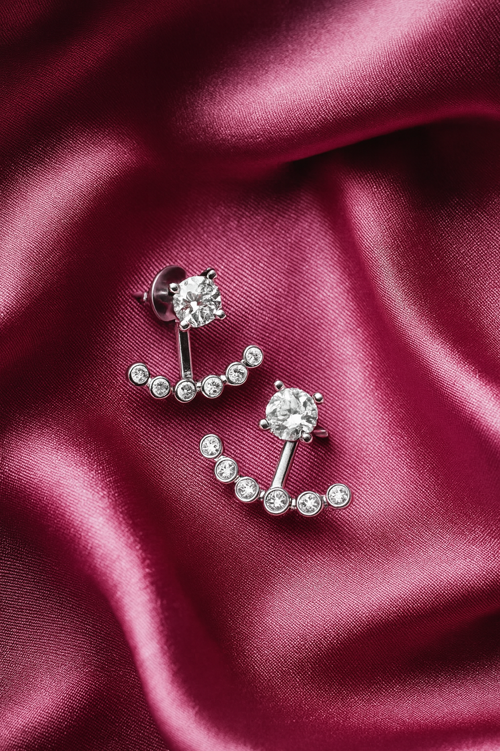 Elara Two-Way Radiant Arc Diamond Studs