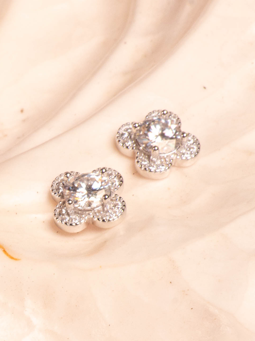 Azalea Floral Diamond Earrings