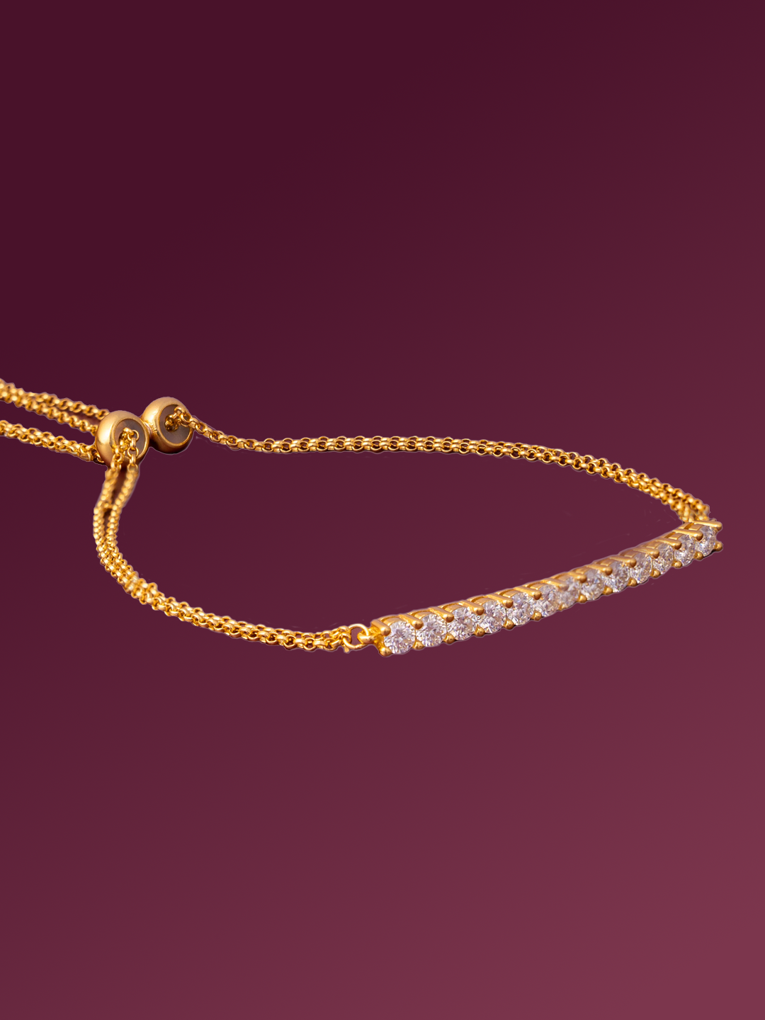 Selene Adjustable Diamond Bar Bracelet