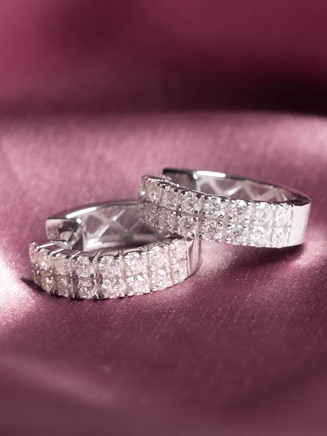 Sienna Pavé Diamond Huggies Hoop Earrings