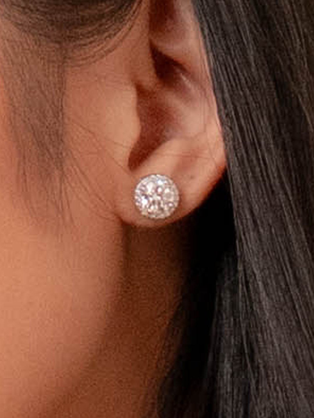 Kaia Round Halo Diamond Stud Earrings