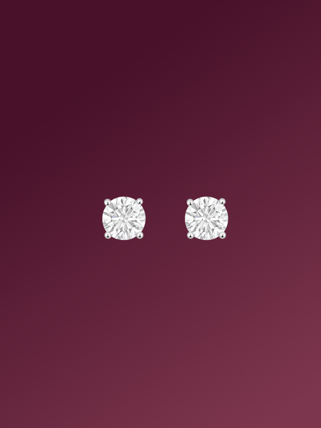 Isla Classic Round Diamond Stud Earrings