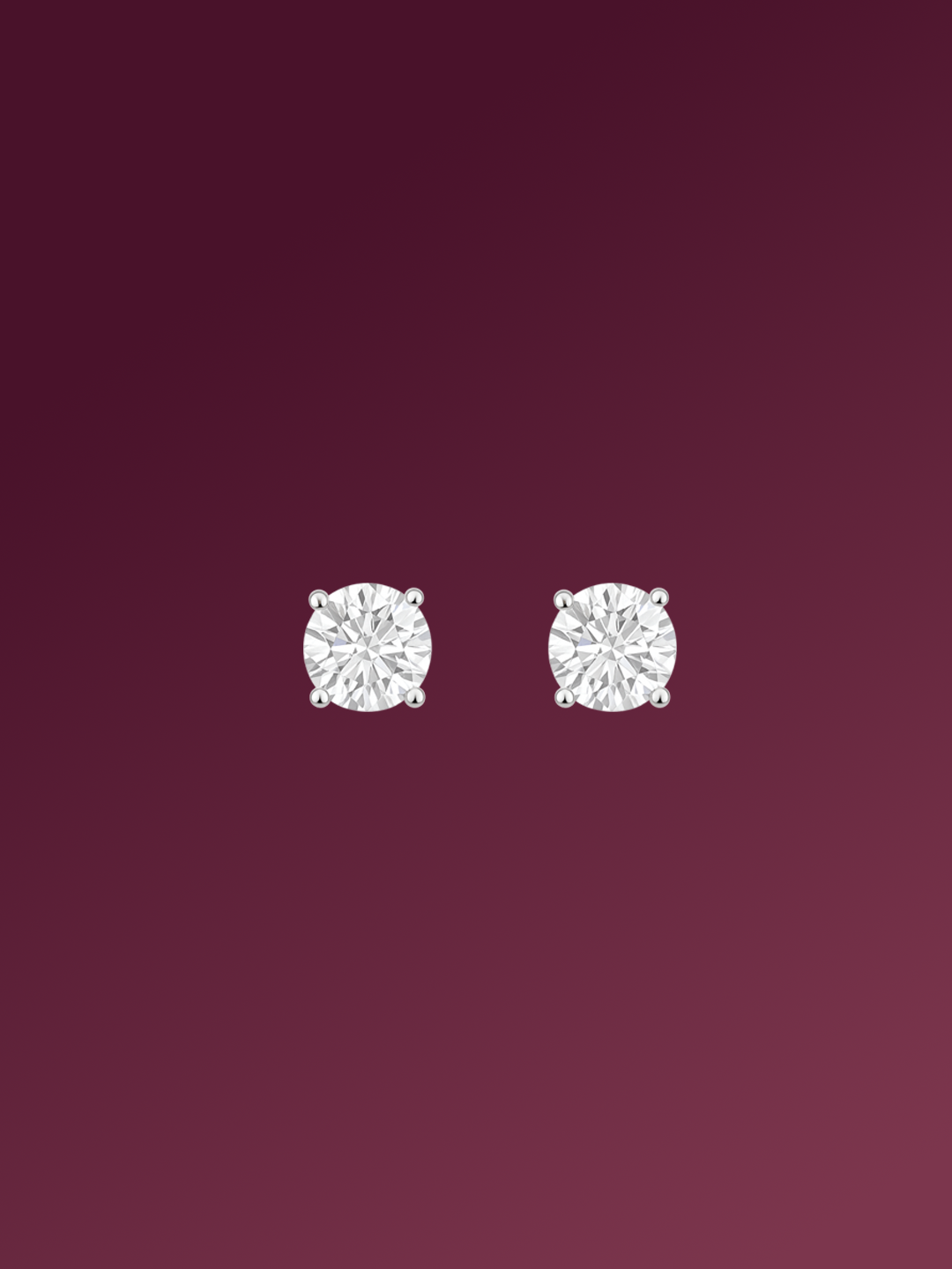 Isla Classic Round Diamond Stud Earrings
