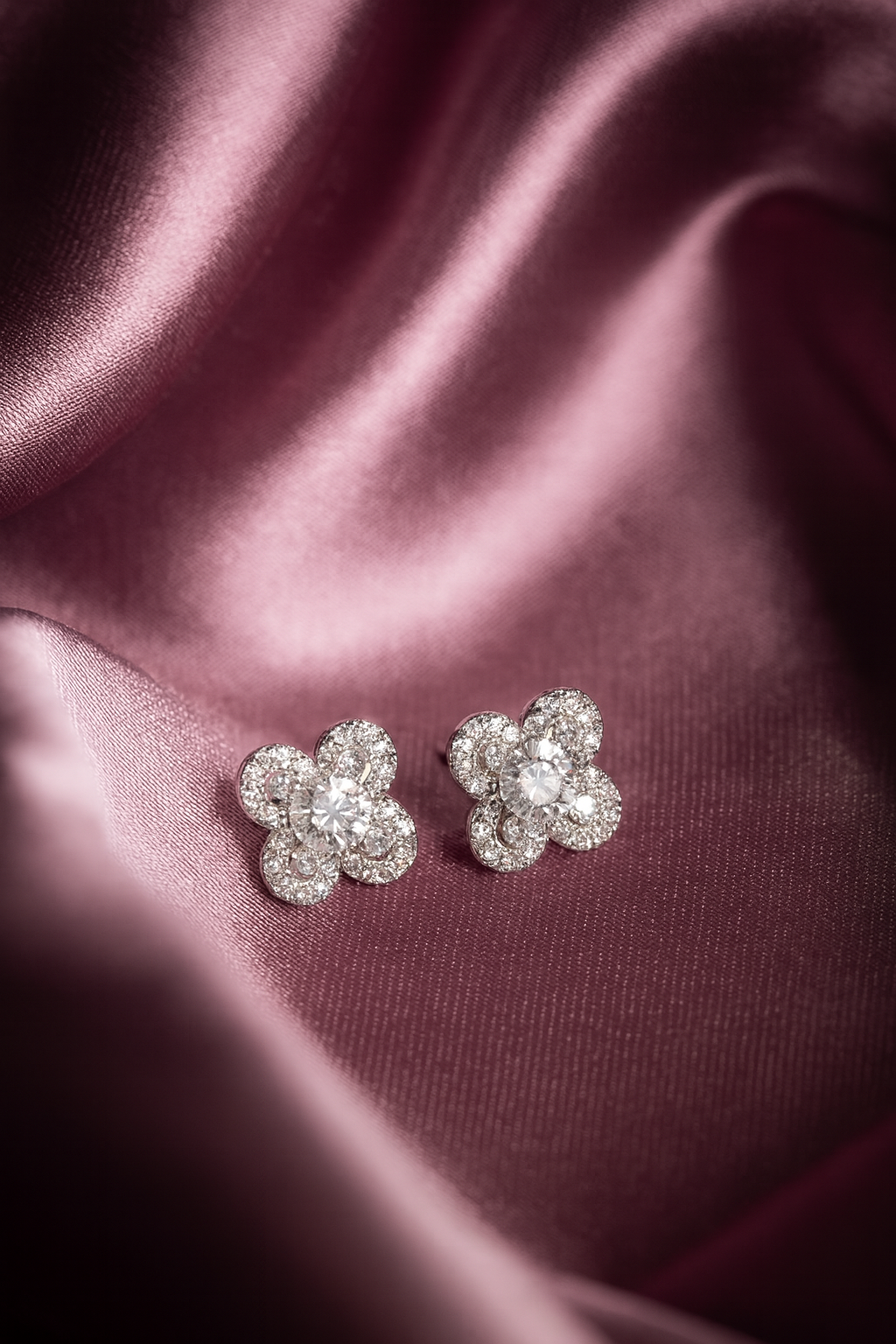 Azalea Floral Diamond Earrings
