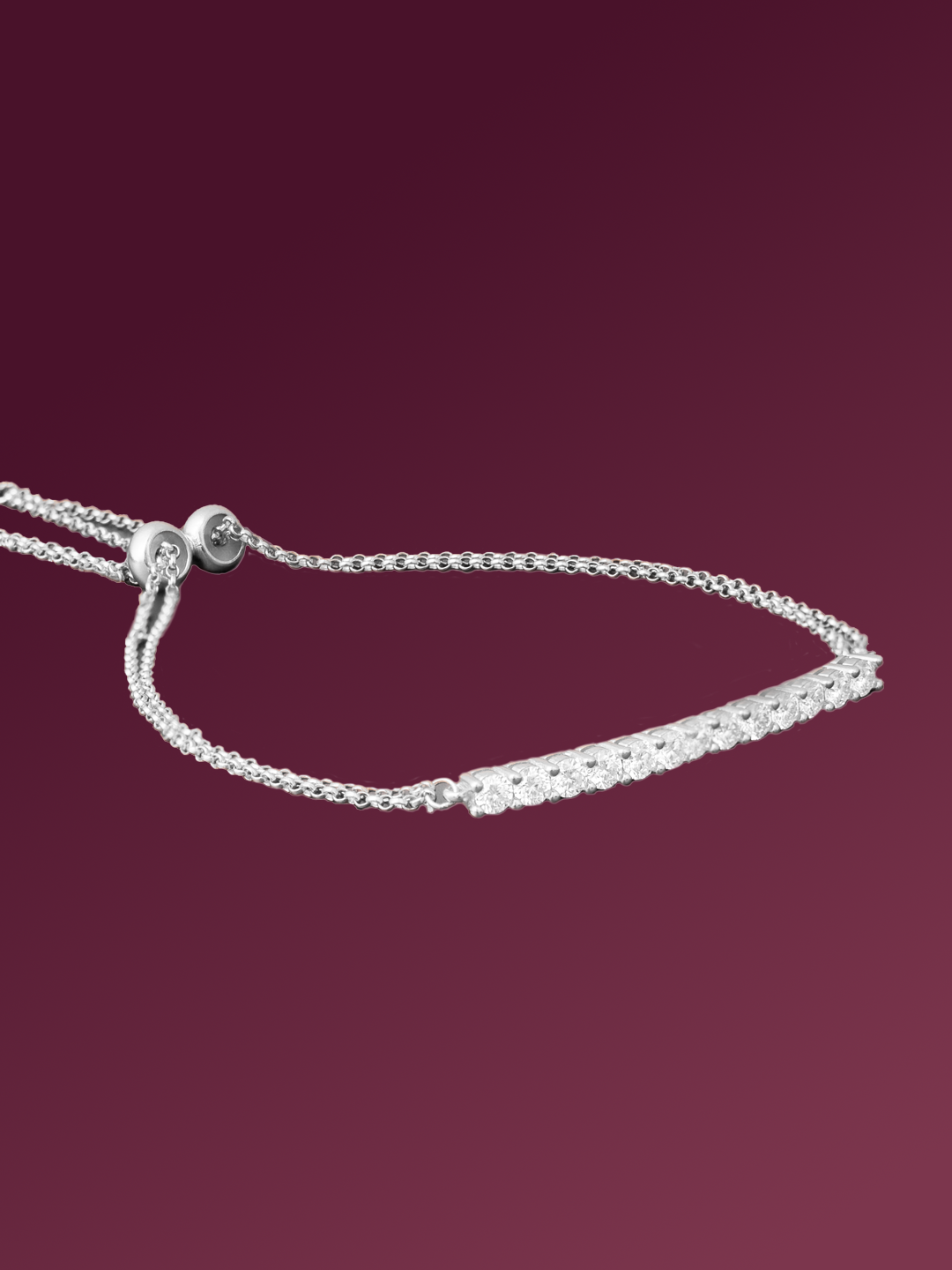Selene Adjustable Diamond Bar Bracelet