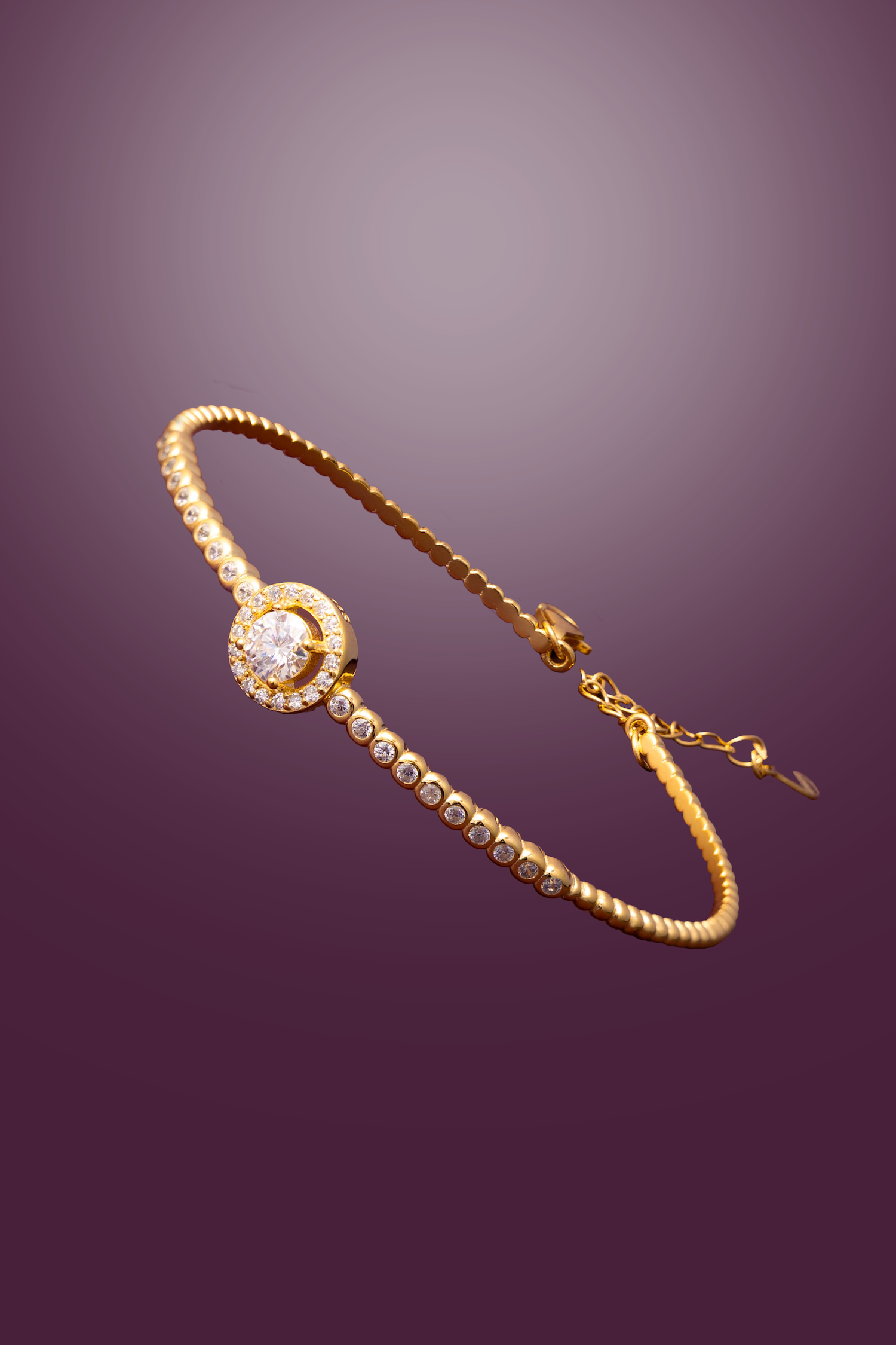 Maris Round Solitaire Bangle