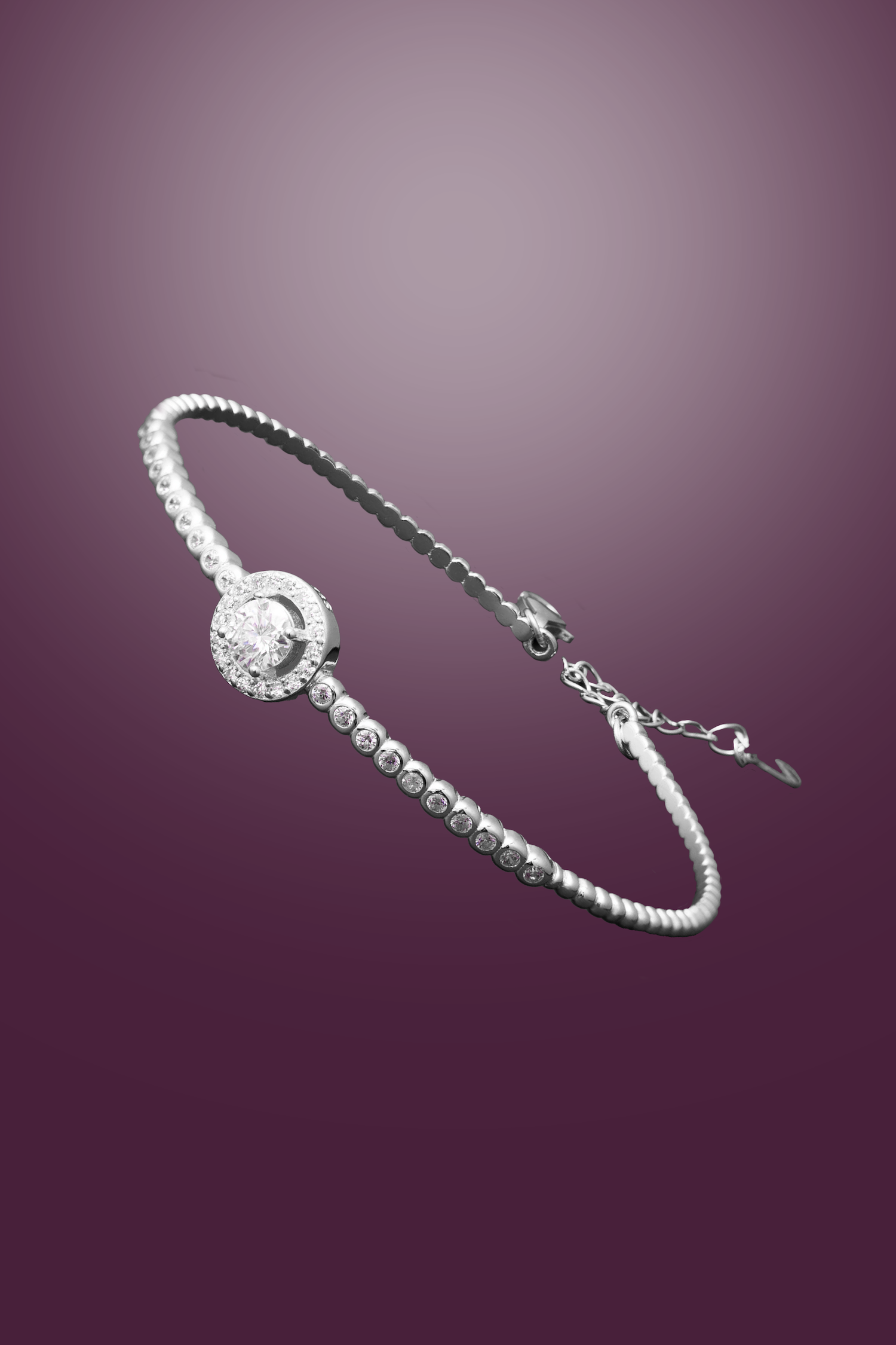 Maris Round Solitaire Bangle