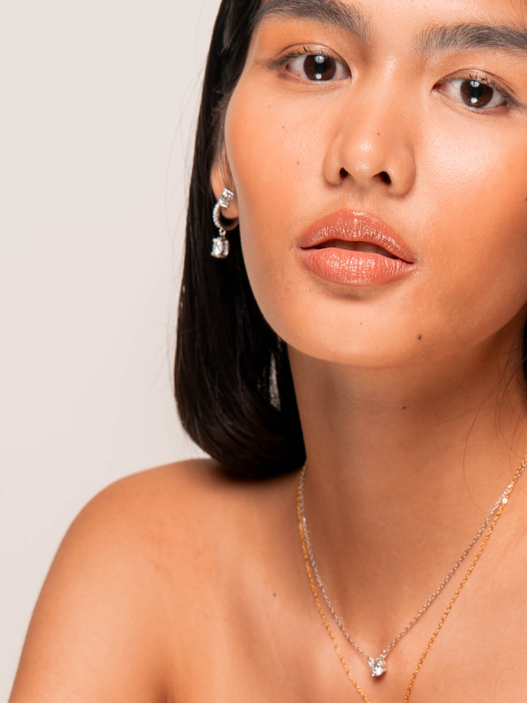 Thalia Solitaire Drop Hoops