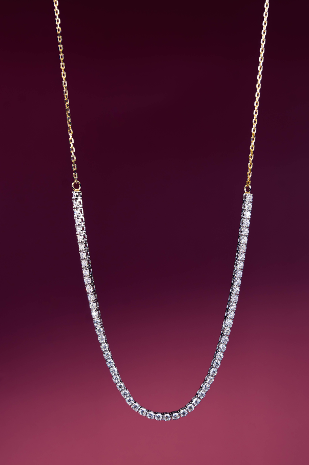 Elise Half Tennis Necklace