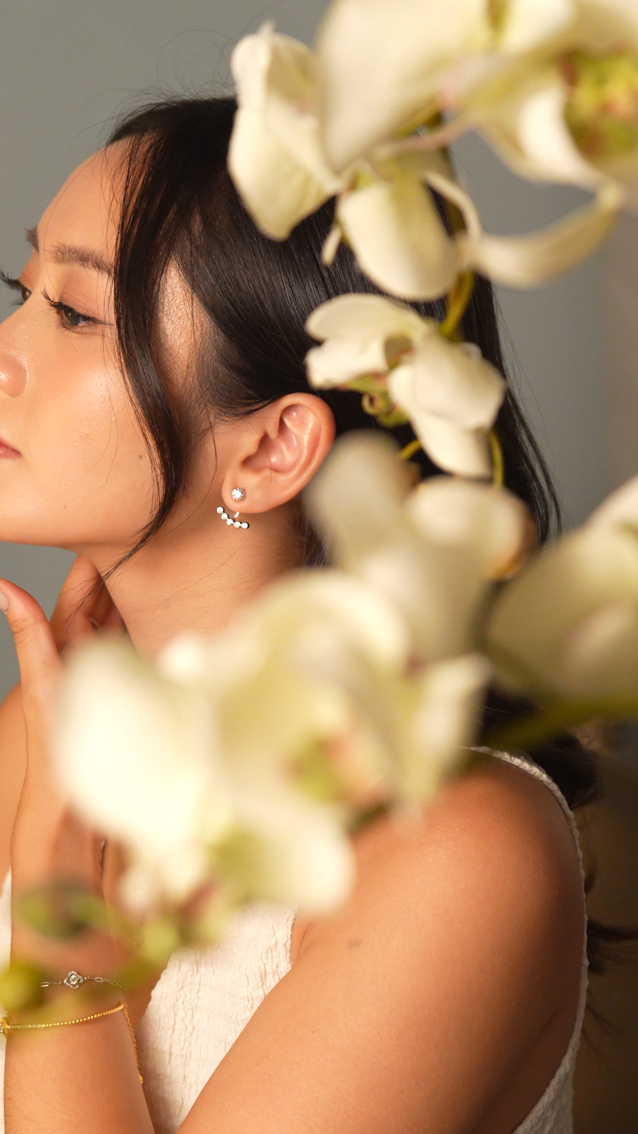 Elara Two-Way Radiant Arc Diamond Studs