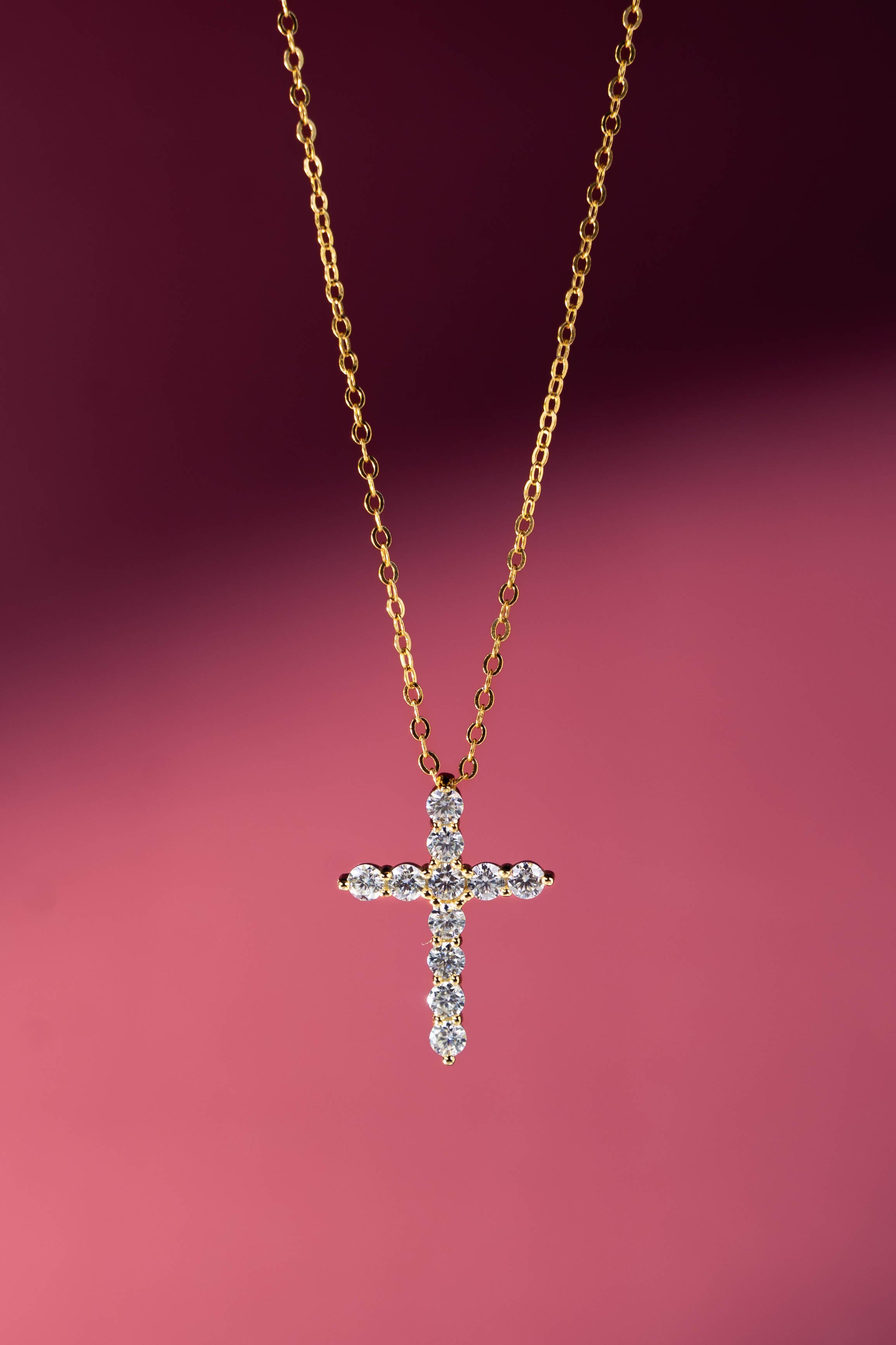 Verena Diamond Cross Pendant Necklace