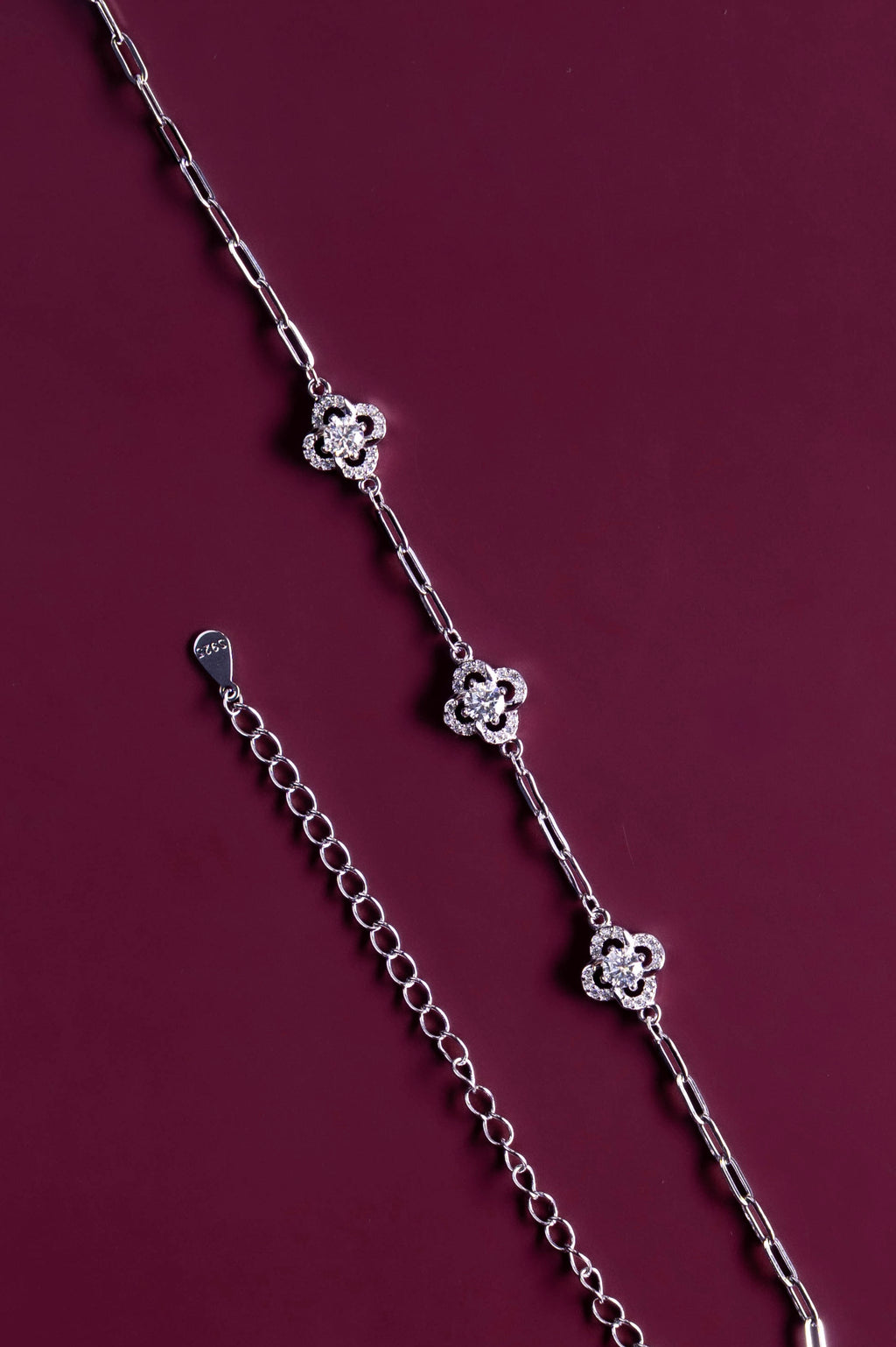 Azalea Floral Motif Diamond Bracelet