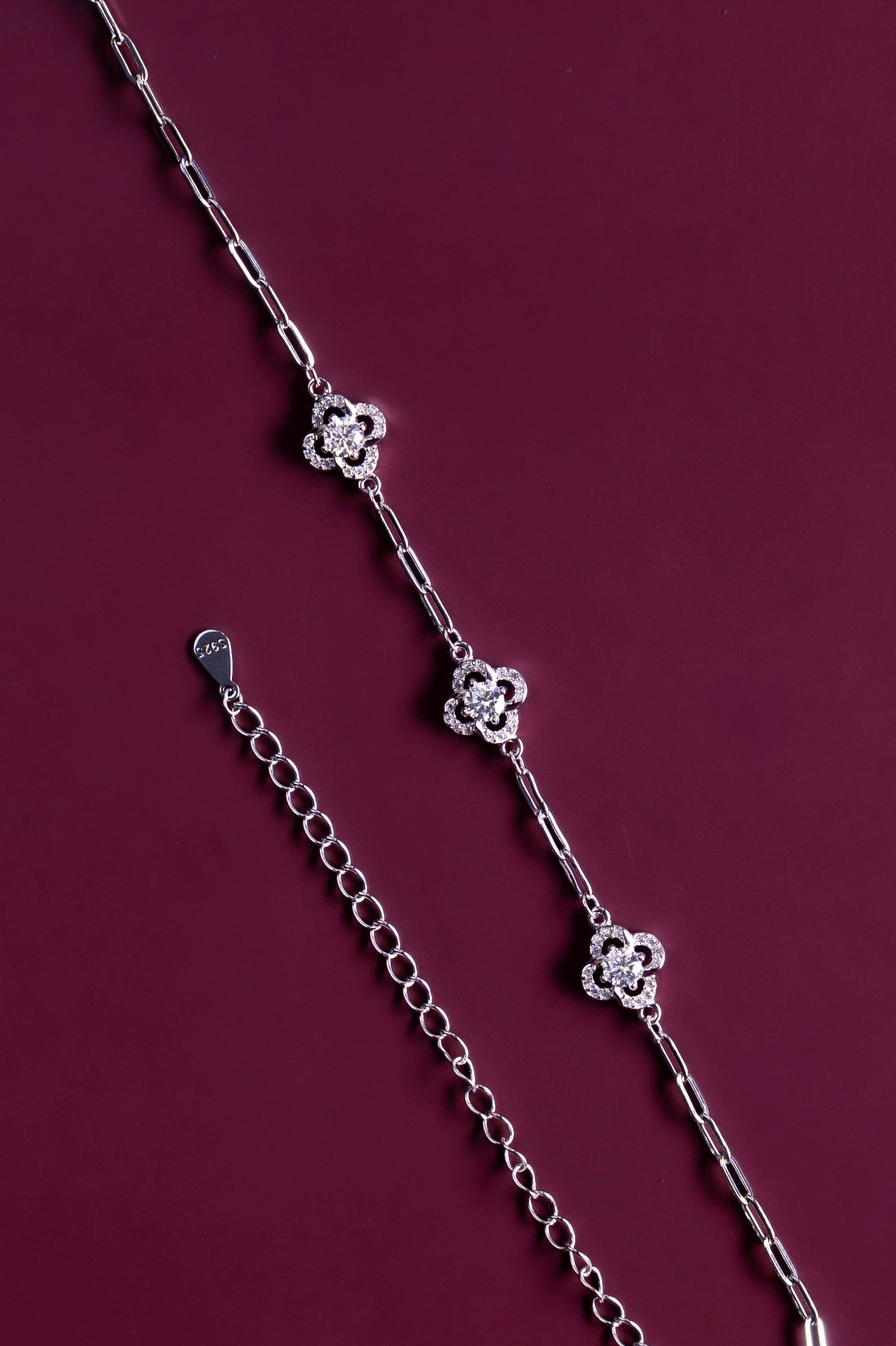 Azalea Floral Motif Diamond Bracelet