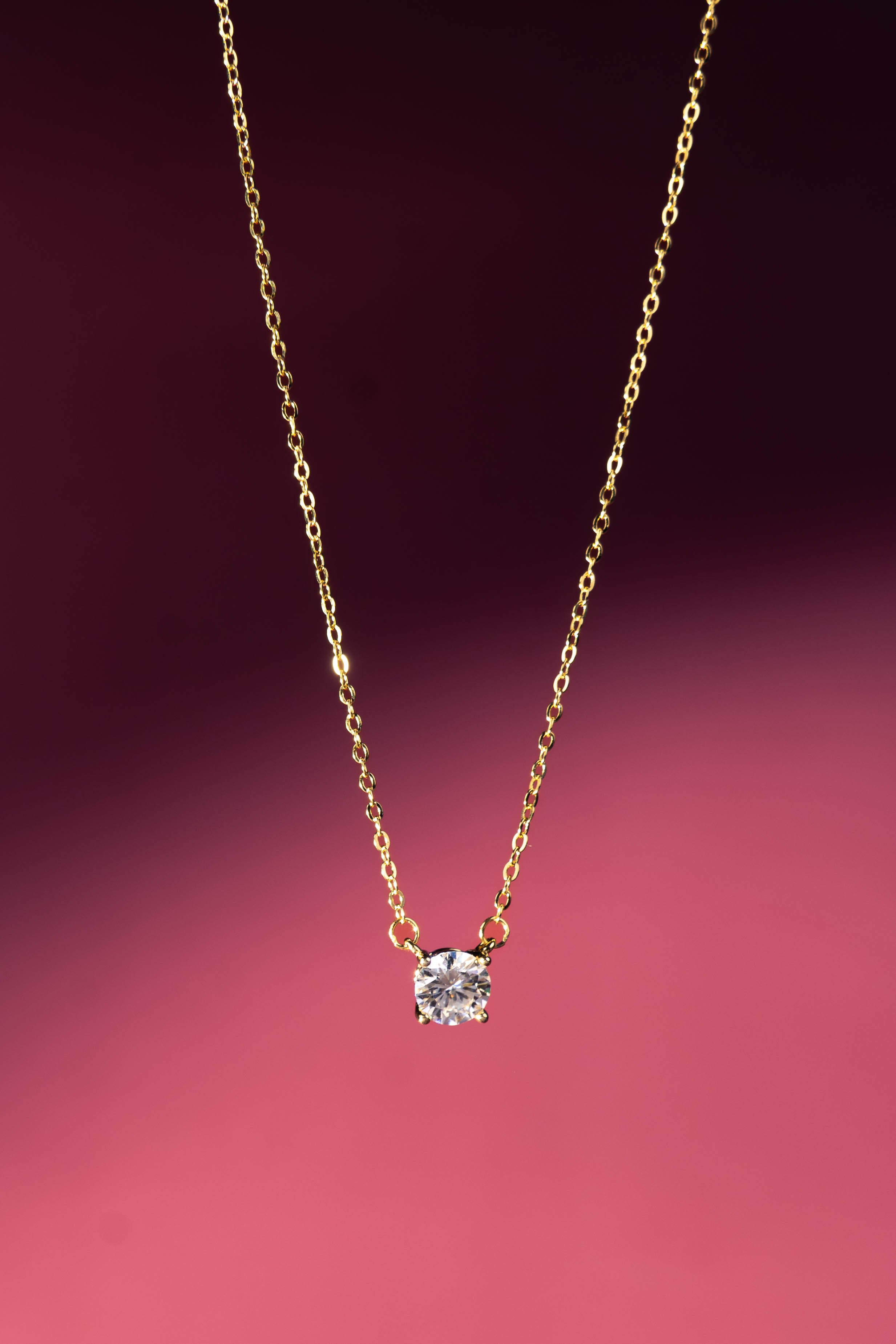 Isla Classic Round Solitaire Pendant Necklace