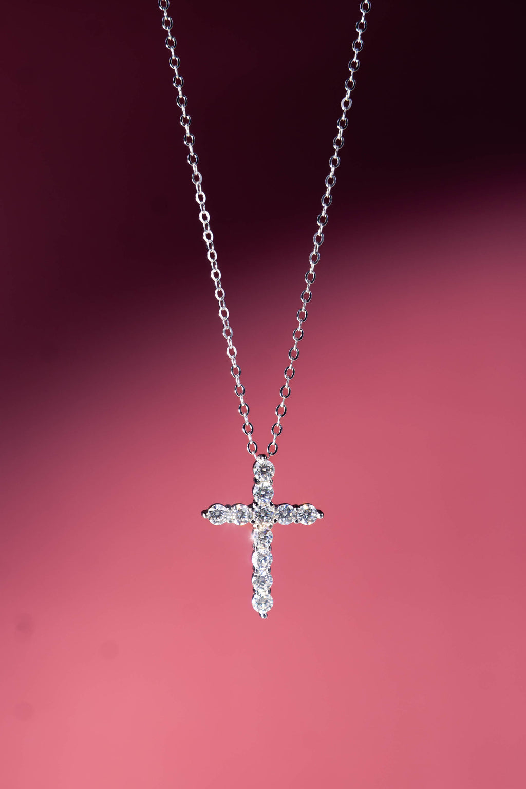 Verena Diamond Cross Pendant Necklace