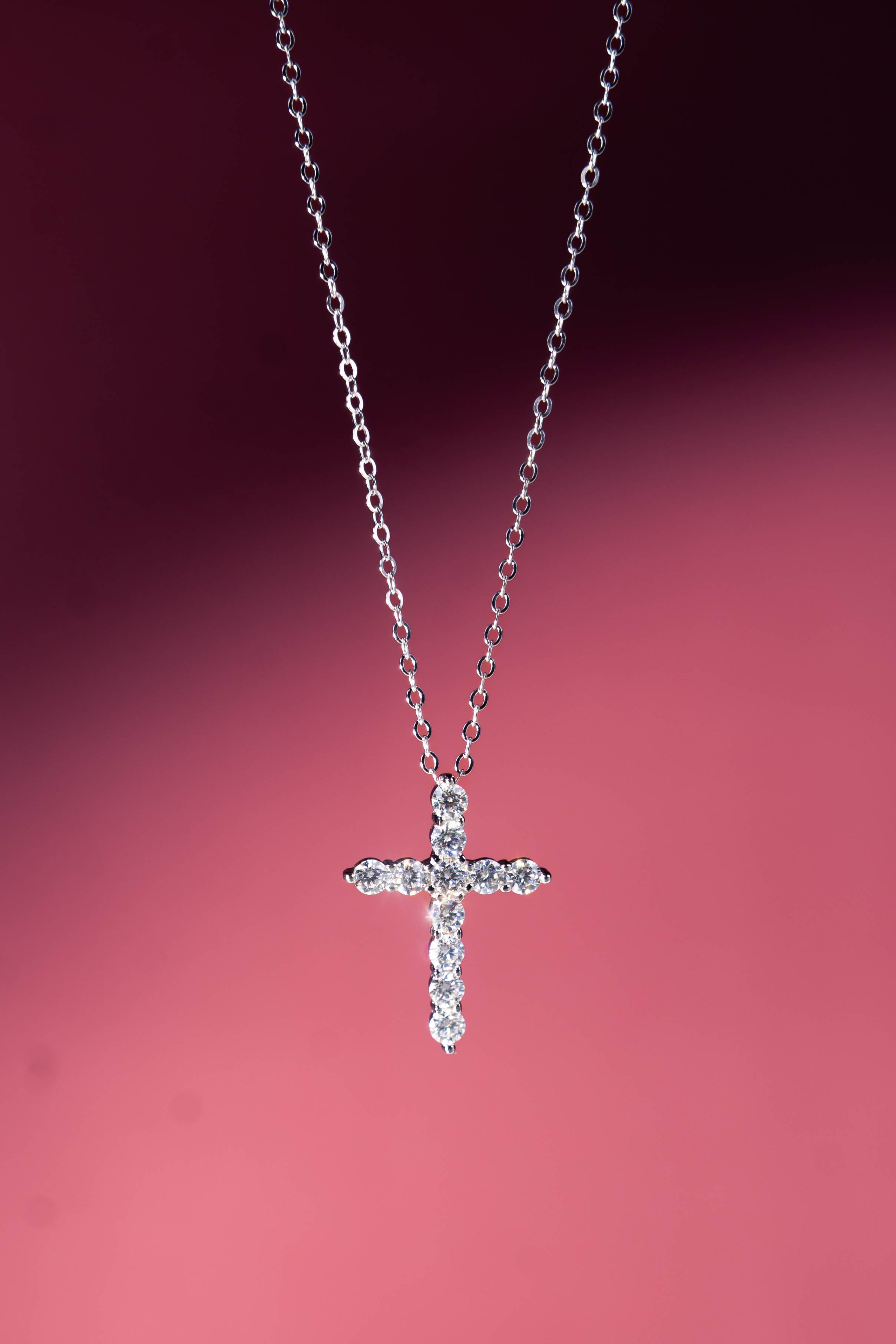 Verena Diamond Cross Pendant Necklace
